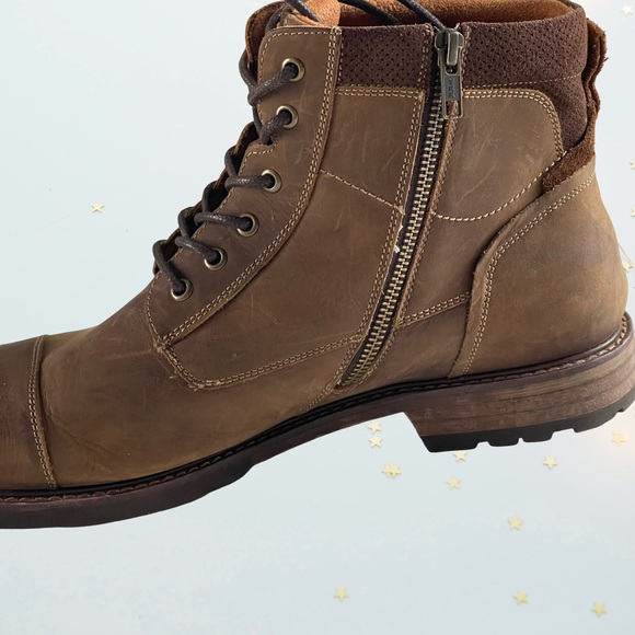 Florsheim Lodge Cap Toe Men's Leather Boots w zipper size 12 - Picture 5 of 8